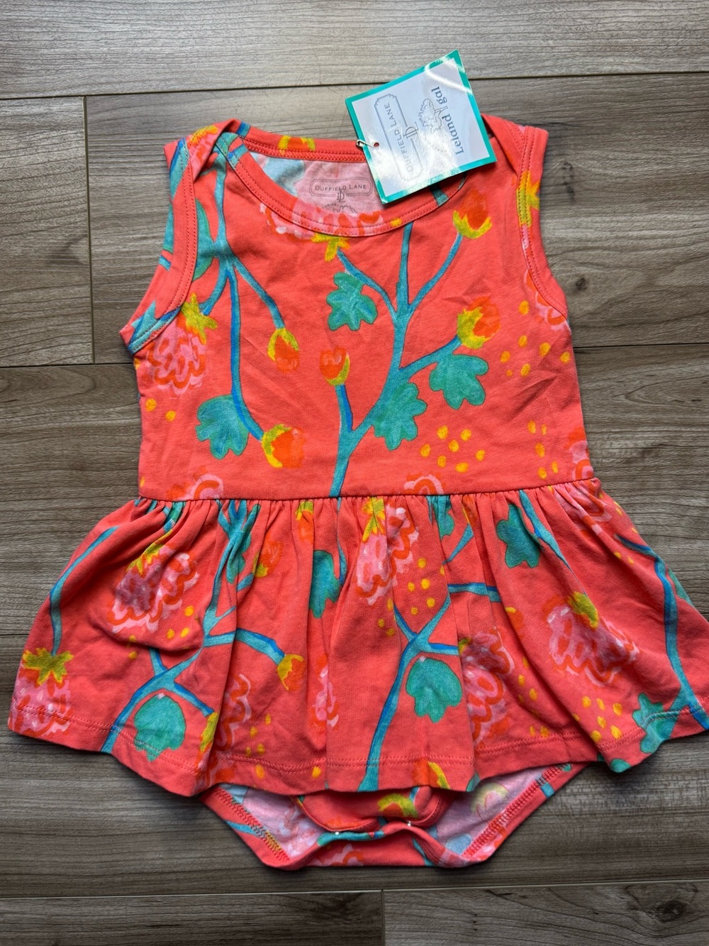 Duffield Lane | Leland Girl romper Size 12-18m Baby Charlie in Poppy Peony new